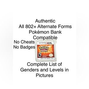 Pokemon Sun Loaded With All 802 + Pokemon Unlocked